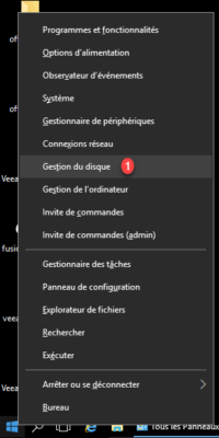 Accéder au gestionnaire de disque
