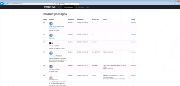Interface web agent