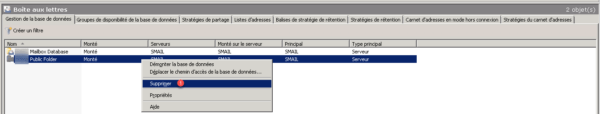 Supprimer la base