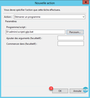 Ajouter l'action