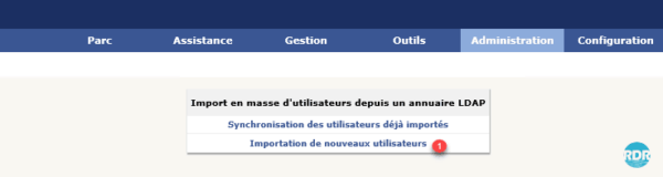 Aller à l'importation