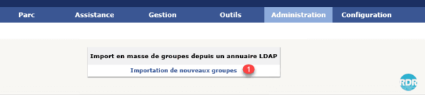 Importation des groupes