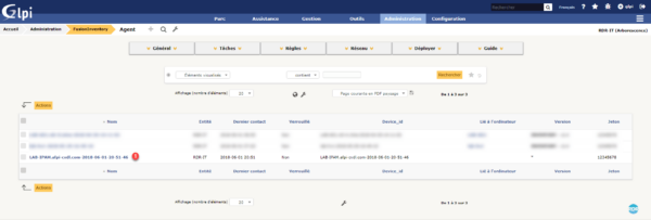 Cliquer sur votre agent (serveur).