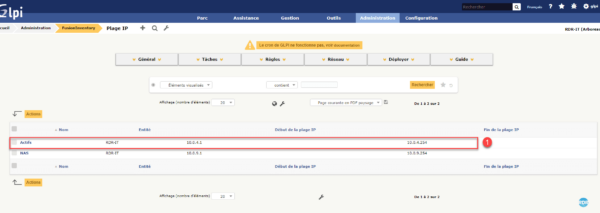 FusionInventory : ajout plage IP
