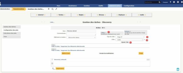 Gestion des cibles et acteurs