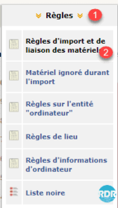 Aller a la gestion des regles