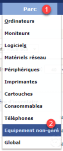 Voir les équipements non gérés