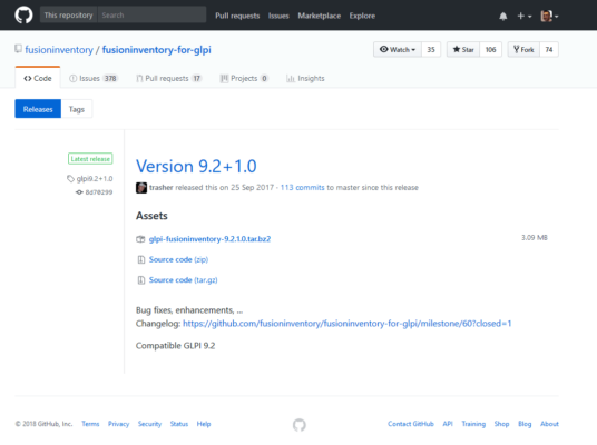 fusioninventory - git page