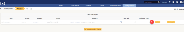 FusionInventory - Cliquer sur Activer