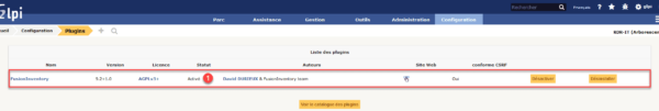 FusionInventory - verifier le statut