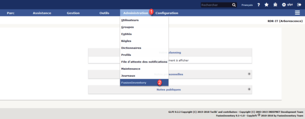 FusionInventory - Administration du plugin