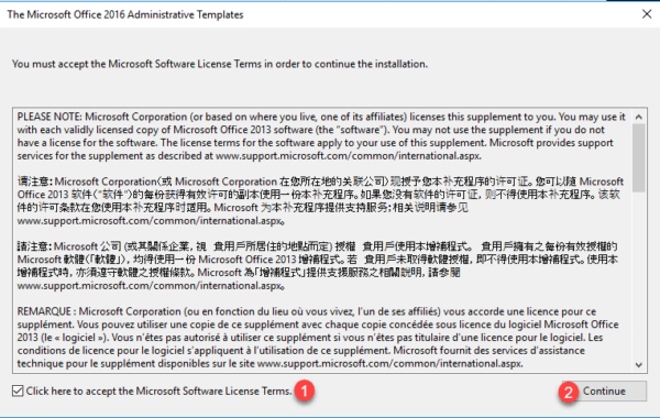 Accepter le contrat de licence