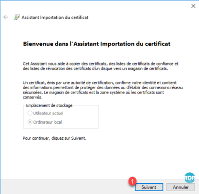 Assistant d'importation