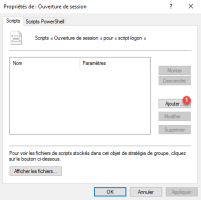 Ajouter un script d'ouverture de session