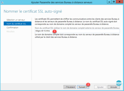 Création du certificat