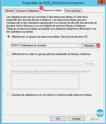 Modifier les ressources
