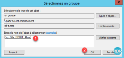 Entrer le nom du groupe