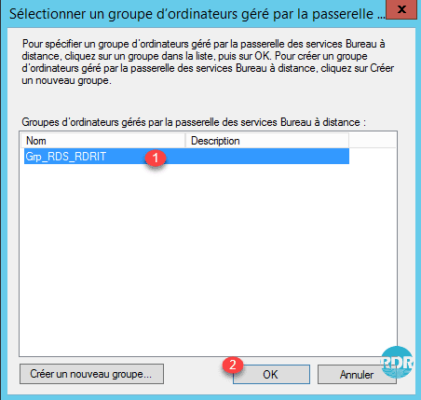 Sélectionner le groupe