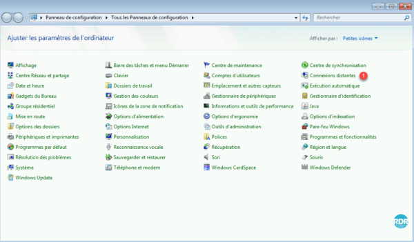 Panneau de configuration