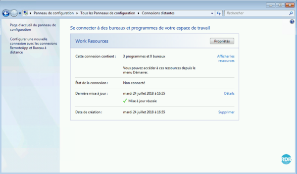 RemoteApp configuré