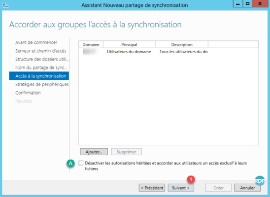 Validation du groupe