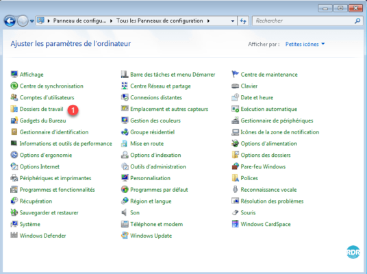 Panneau de configuration
