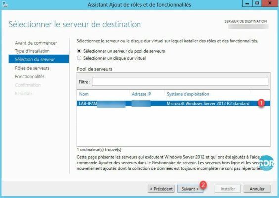 SNMP : Choix du serveur